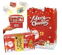 Cajas Navideñas Plegables Rebotables - Cajas Navideñas Felices - Contenedor Rebotable Plegable para Niños Adolescentes Cumpleaños San Valentín