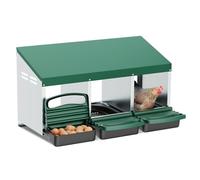Cajas nido para pollos, cajas para poner huevos con bandejas extraíbles y colección de huevos desplegables, opciones de montaje en pared de metal para gallinas, diseño duradero