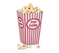 Cajas palomitas bolsas de maíz reutilizable rojo-blanco cajas de popcorn