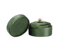 Cajas Para Alianzas Caja Para Anillos Boda Caja Para Joyas Caja Anillo Compromiso Para Boda, Propuesta,Compromiso(Green-single ring bo)