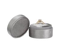Cajas Para Alianzas Caja Para Anillos Boda Caja Para Joyas Caja Anillo Compromiso Para Boda, Propuesta,Compromiso(Silver-single ring b)