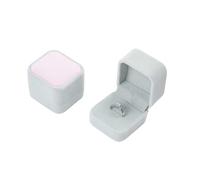 Cajas Para Alianzas Caja Para Anillos Boda Caja Para Joyas Caja Anillo Compromiso Para Boda, Propuesta,Compromiso(Pink grey)