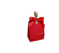 Cajas para Chuches 20/50/100pcs Ribbon Candy Box Suitable For Various Parties, Festivals, Weddings, Candy Boxes, Cookies,(Red,50PCS_12.5X6.5X10CM)