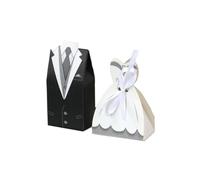 Cajas Para Dulces De Boda 20/30 Uds caja de dulces for novia y novio caja de regalos y recuerdos de boda bolsas dulces con cinta decoración de boda recuerdos decoración de fiesta Caja de caramelos par