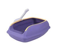 Cajas para Gatos con de Gato de Pared Alta - Cuenco de Inodoro Semi Cubierto de Cuchara | Solución extraíble para desechos para Mascotas, Carcasa de fácil Mantenimiento para Gatos jóvenes