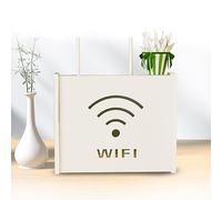 Cajas para WiFi Router Rack Cajas de Almacenamiento de Enrutador WiFi Soporte para Router de Mesa Caja Decorativa Oculta Router,A24x8.5x20cm