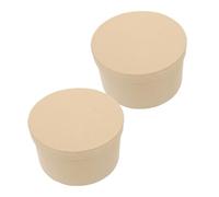 Cajas Redondas de Papel Kraft Tapa, 2 Piezas, Color Caqui