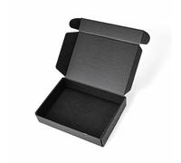 Cajas Regalo Carton Cajas de Regalo Kraft, 10 Uds./cartón, embalaje blanco y negro, caja regalo for fiesta Festival, soportes cartón for jabón(Black,19x10x3cm)