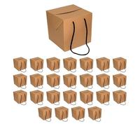 Cajas Regalo Cubo 200x200x200mm (Pack 25) - Caja para regalos, cesta, envios, tiendas - Marrón