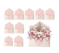 Cajas San | 10 unidades papel de embalaje con motivo corazón | sobre para ramo, para esposa, madre, hermana, hija, amigos, familia, compromiso, vacaciones, ceremonias