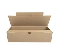 Cajeando - Pack de 20 Cajas de Cartón Automontables 31 x 11 x 8,5 cm Para Envíos y Mudanzas Color Marrón y Microcanal Fabricadas en España