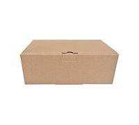 Cajeando - Pack de 20 Cajas de Cartón Automontables 35,5 x 22 x 13 cm Para Envíos y Mudanzas Color Marrón y Microcanal Fabricadas en España