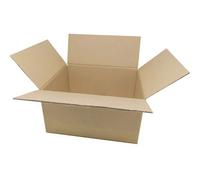 Cajeando - Pack de 20 Cajas de Cartón de Canal Simple 28,5 x 28 x 29 cm Color Marrón Mudanza y Almacenaje Fabricadas en España