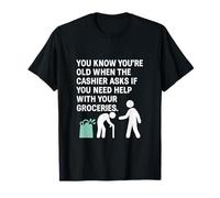 Cajero pregunta si necesita ayuda en la tienda de comestibles Humor retro Camiseta