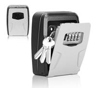 Cajetín Llaves con Código 4 Dígitos, Caja Llaves Pared Grande, Caja Seguridad Llave de Exterior, Guarda Llave Resistente e Impermeable para Casa, Garaje, Oficina y Jardín