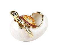 Cajitas con bisagra para baratijas | Aleación de Zinc Artesanía de Eclosión Decoración del Hogar | de Joyería y Bisutería Tortuga | Para Anillos, Pendientes, Collares, Entrada, Mesita de Noche, Escrit