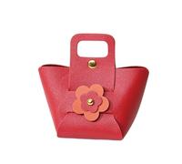 Cajitas Regalo Pequeñas 10 bolsas de cuero for envolver flores, regalos boda, dulces, minibolsos(Red)