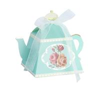 Cajitas Regalo Pequeñas 10 cajas de papel for dulces boda, diseño retro, tipo tetera, for bodas, fiestas cumpleaños(Blue)