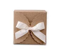 Cajitas Regalo Pequeñas Caja de papel kraft ondulado for dulces, regalo boda, bolsa embalaje plegable for bricolaje, decoración for fiesta cumpleaños, 10 o 20 unidades(Brown,20pcs)