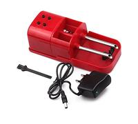 CAJOLI Rodillo de Cigarrillo eléctrico de Doble Barril, inyector de Tabaco automático rápido, Rodillo de Cigarrillo Grande de hogar portátil, para Hacer Cigarrillos de tamaño Regular,Rojo