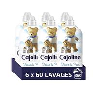 CAJOLINE - Suavizante en botella - 360 lavados - el original hipoalergénico - fragancia suave y pura - adecuado para pieles sensibles (lote prOMO de 6 x 60)