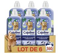 CaJOLINE - Suavizante en botella - 360 lavados - Fragancia de flor de la pasión y bergamota - Frescura perfumada (juego promocional de 6 x 60)