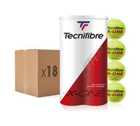 Cajón 36 Botes Tecnifibre (18 Bipacks) De 4 Bolas X-one Tube Pet