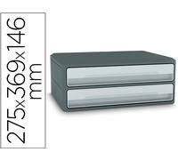 Cajón Clasificador Bloque Cep Moov Up Reciclado 80% 2 Cajones Color Gris 275X369X146 Mm