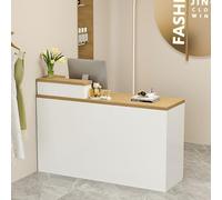 Cajón con cerradura y armario de almacenamiento, escritorio de recepción que ahorra espacio para el vestíbulo de la oficina en casa