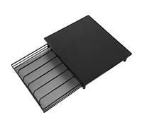 Cajón de almacenamiento de cápsulas de café 36 Capacidad Soportista de la cápsula de hierro resistente con cajón sin fricción para la oficina Home Cafe Office Countyop Space (Negro)