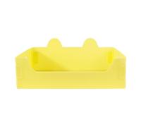 Cajón De Aseo para Gatos Ligero Tipo Abierto Plegable con,Amarillo | material PP, base impermeable, resistente hasta 7.5kg, viaje indoor y outdoor