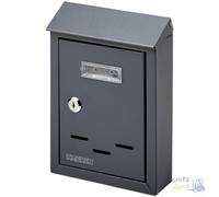 Cajón De Correos De Acero Pintado Color Antracita Con Techo Abatible Cm