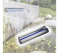 Cajón de desagüe Personalizable para Cascada, Fuente de Agua de jardín, Plataforma de Flujo de Agua de 43 Pulgadas de Ancho, Conector de PVC para estanques de koi y decoración Exterior. Idea
