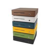 Cajón de efectivo Olympia M405 metálico amarillo 4 billetes 8 monedas 12-24V