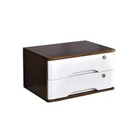 Cajón de escritorio de madera con cerradura, organizador de documentos A4, solución de almacenamiento con múltiples cajones para suministros de oficina, ideal para uso doméstico y de oficina