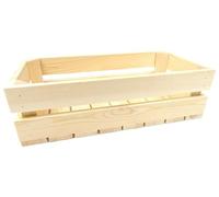 Cajón de madera para vino, fruta, hortalizas, caja de almacenamiento de madera estilo vintage, decoración para exterior e interior, caja de madera de 40 x 20 x 12 cm