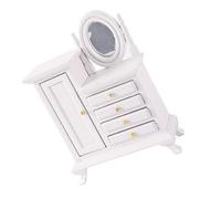 Cajón de mesa de tocador en miniatura para casas de muñecas 1/16, cómoda de madera con cajón, tocador realista, modelo de muebles, casas de muñecas, accesorios