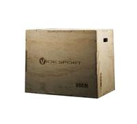 Cajón de Salto Pliométrico de Madera 50x60x75 cm Viok Sport - Equipo de Entrenamiento para Agilidad y Potencia, Ideal para Ejercicios de Fitness en Casa o en el Gimnasio
