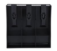 Cajón de soporte de dinero en efectivo, para el grabadora de caja. 3 Ranuras para monedas de 3 billetes, Inserto Hucha, Funda Hucha, caja de seguridad (Negro)