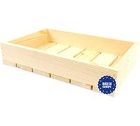 Cajón decorativo de 30 x 20 x 6 cm, caja de madera ecológica, cepillada para guardar vino, frutas y verduras