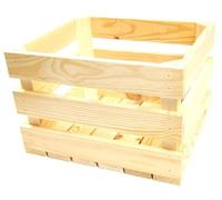 Cajón decorativo de 30 x 25 x 20 cm, caja de madera ecológica, cepillada para guardar vino, frutas y verduras