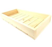 Cajón decorativo de 40 x 20 x 6 cm, caja de madera ecológica, cepillada para guardar vino, frutas, verduras