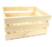 Cajón decorativo de 40 x 30 x 20 cm, caja de madera ecológica, cepillada para guardar vino, frutas y verduras