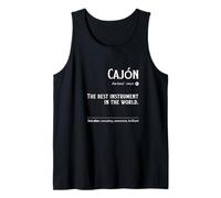 Cajon Definition Mejor Instrumento del Mundo Divertido Minimalista Camiseta sin Mangas