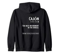 Cajon Definition Mejor Instrumento del Mundo Divertido Minimalista Sudadera con Capucha