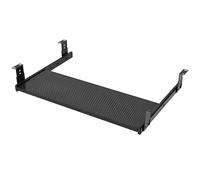 Cajón ergonómico para teclado de altura ajustable, bandeja extraíble para teclado debajo del escritorio para oficina y uso doméstico, color negro, 75 x 24 cm, diseño que ahorra espacio