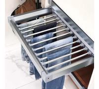 Cajón extensible para pantalones, colgador deslizante para pantalones, multifuncional, ahorra espacio, tendedero y organizador oculto, perfecto para lavandería (negro, 60 x 85 cm)