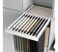 Cajón Extraíble Para Pantalones Que Ahorra Espacio, Para Colocar Encima De La Lavadora, Con Guías Silenciosas De Tres Secciones De Aleación De Aluminio, Ancho Ajustable De 71，D: 56cm (22.04 In) W: 91
