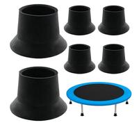 Cajón inferior de trampolín, cubierta de pie de trampolín - Juego de 6 patas de goma de cambio, piezas de cama de rebote, accesorios de manga de tubo base, absorción de impactos, reducción de ruido