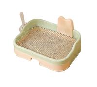Cajón Inodoro para Perros Bandeja Sanitaria para Perros Recinto Elevado Marco de Malla de Acero Inoxidable Extraíble Doble Uso con Almohadillas para Pipí Fácil de Limpiar Aseo Puntual Bandejas de Adie